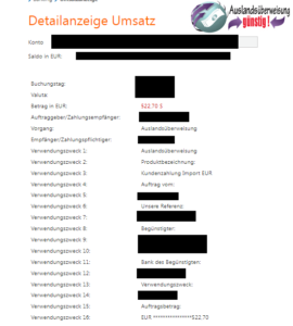 Volksbank Auslandsüberweisung