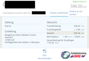 günstige online Überweisung ins Ausland